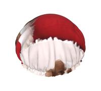 Elastic Band Waterproof Shower Cap, Double Layers Reusable Shower Cap for Women, Cavalier King Charles Spaniel