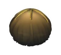 Elastic Band Waterproof Shower Cap, Double Layers Reusable Shower Cap for Women, Golden Cannabis Printed