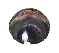 Elastic Band Waterproof Shower Cap, Double Layers Reusable Shower Cap for Women, Lovely Bernese Mountain Dog
