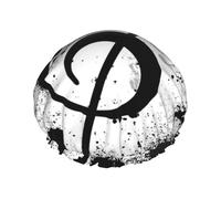 Elastic Band Waterproof Shower Cap, Double Layers Reusable Shower Cap for Women, Music Note