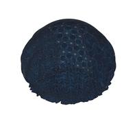 Elastic Band Waterproof Shower Cap, Double Layers Reusable Shower Cap for Women, Sashiko The Collection Sampler