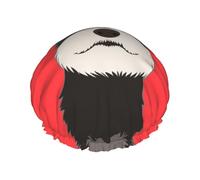 Elastic Band Waterproof Shower Cap, Double Layers Reusable Shower Cap for Women, Schnauzer Buddy Dog