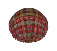 Elastic Band Waterproof Shower Cap, Double Layers Reusable Shower Cap for Women, Scottish Clan Ogilvie Ogilvy Tartan