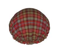 Elastic Band Waterproof Shower Cap, Double Layers Reusable Shower Cap for Women, Scottish Clan Ogilvie Ogilvy Tartan