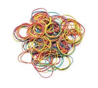 Elastic Bands 100g - Assorted Colours - 5cm Diameter - Strong Rubber Bands for Office, Home, Crafts & Stationery Use