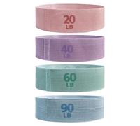 Elastic Bands for Exercise, 4 Pieces Fitness Elastic Bands for Physical Exercise | Exercise and Stretching Bands for Waist Thighs Legs Buttocks Yoga and Gym