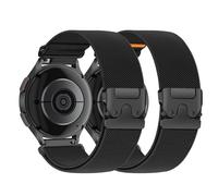 Elastic Bands for Samsung Galaxy Watch 7 6 5 4 FE Band 40mm 44mm/Watch 6 4 Classic Bands 47mm 43mm 42mm 46mm/5 Pro 45mm/Active 2 Men Women,20mm Parachute Buckle Stretchy Fabric Nylon Sport Strap