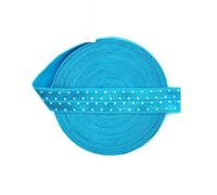 Elastic Bands for Sewing, 5/8 inch Wide Polka Dot Spandex Satin Band Multicolor Multiple Yard Sizes(Turquoise,5 Yards)