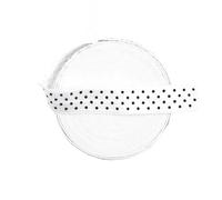 Elastic Bands for Sewing, 5/8 inch Wide Polka Dot Spandex Satin Band Multicolor Multiple Yard Sizes(White,10 Yards)