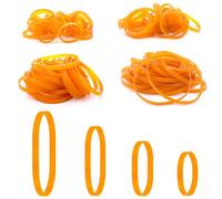 Elastic Bands Heavy Duty 100Pcs 2.5/4/5/7cmThick rubber bands Natural Strong Money Elastic Bands Wide Rubber Band Stationary Stretchable Bands for Home School Office Workshop Accessories,Yellow
