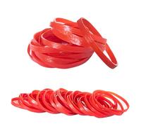 Elastic Bands Heavy Duty 100Pcs Thick rubber bands 60x5mm Natural Strong Money Elastic Bands Wide Rubber Band Stationary Stretchable Bands for Home School Office Workshop Accessories,Red