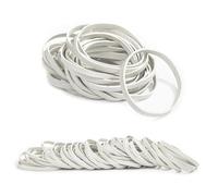 Elastic Bands Heavy Duty 100Pcs Thick rubber bands 60x5mm Natural Strong Money Elastic Bands Wide Rubber Band Stationary Stretchable Bands for Home School Office Workshop Accessories,White