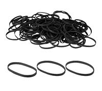 Elastic Bands Heavy Duty 100Pcs Thick rubber bands100x5mm Natural Strong Money Elastic Bands Wide Rubber Band Stationary Stretchable Bands for Home School Office Workshop Accessories,Black