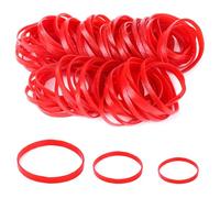 Elastic Bands Heavy Duty 150Pcs Thick Rubber Bands2.5/4/5CM Natural Strong Money Elastic Bands Wide Rubber Band Stationary Stretchable Bands for Home School Office Workshop Accessories,Red