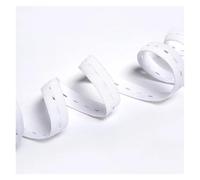 Elastic Bands with Buttonhole 5 Meters 15/20/25MM Flat Elastic Band with Button Holes for DIY Garment Sewing Accessories White/Black Wire Webbing(White,20mm 5M)