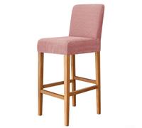 Elastic bar chair cover for high stools, crafted from grain velvet polyester spandex, designed to prevent stains and scratches while being machine washable (pink)