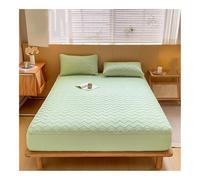 Elastic Bed Sheets, Bedsheets Fitted Queen/King/Full/Double Size, Luxury Waterproof Quilted Mattress Cover Breathable Mattress Protector Covers(Green,120x200cm(47x79inch))