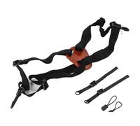 Elastic Binocular Strap for Hunting: Camera Cowhide Rubber Sports Harness Tunable with Gear Telescopes Outdoor Compatible Rangefinders Black