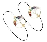 Elastic Bookmark, 2-Pieces Vintage Tree Design Page Holder, Book Separator for Reading with Crystals, Perfect for Planner, Purse, Bookworms, Notebook, Review, Log, Date, and Goal Tracking