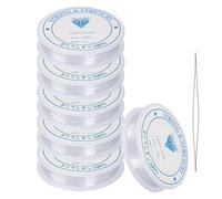 Elastic Bracelet String Cord Stretch, 8 pcs Rolls Elastic Stretchy String for Bracelets, Jewellery, DIY Making, Hanging Decorations, 0.5, 0.6, 0.8, 1.0mm