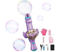 Elastic Bubble Fog Wand, Magic Smoke Bubble Machine with Fog Effect & Colorful Light & Music, Rechargeable Automatic Smoke Bubbles Maker for Parties, Portable Interactive Soap Blower