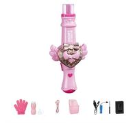 Elastic Bubble Fog Wand, Magic Smoke with 10 Packets of Concentrated Bubble Solution & English Instruction Manual, Portable Interactive Mist Bubble Machines for Parties (A)