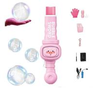 Elastic Bubble Fog Wand,Rechargeable Automatic Electric Smoke BubbleMachine,Magic Smoke Bubble Wand with Gloves,Colorful Lights & Music,Portable Interactive Mist B-ubble Machines for Parties,Beaches