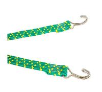 Elastic Bungee Cord with Steel Hooks, 50cm, 120% Stretch, Ideal for Travel, Moving, Camping, Storage. Green.