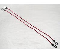 Elastic Bungee Cords Plastic Hooks x2 (Red 8MM X 1000MM Shock Rope Tie Down)