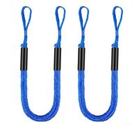 Elastic Bungee Dock Line for Boats 2300lb Strength, 2pcs Set, Perfect for Lakeside and Restaurant Mooring (2pcs blue)