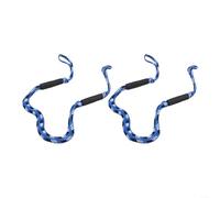 Elastic Bungee Mooring Rope 4FT Shock Absorbing(blue black white 2pcs)