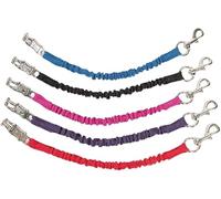 Elastic Bungee Trailer Tie - Pony Shock Absorbing Cords Leash Extension Attachment Hooks Featuring Quick Release Trailer - Thick Straps Equestrian Lead Rope, Red