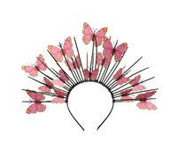 Elastic Butterfly Hair Clip for Children Fits Various Head Sizes Realistic Look in Blue White PC Hair Band