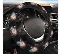 Elastic Car Steering Wheel Cover, Universal 15 Inch Stretch Auto Steering Wheel Cover, Microfiber Dream Catcher and Stars Steering Wheel Protective Cover Car Interior Accessory