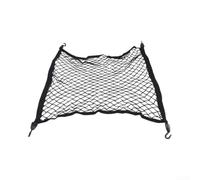 Elastic Car Trunk Luggage Storage Net, Double Layer Cargo Organizer | With 4 Hooks, Extensible Mesh Pocket For SUV Truck Vehicle Boot, Secure Items During Transit, Black, 80x60cm