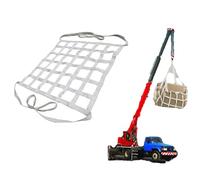 Elastic Cargo Net - Polyester Cargo Lifting Nets, Flat Polyester Sling Netting, Hanging Nets For Ship Loading And Unloading Docks, Material Handling Belts, White(1.5 X 1.5M/Mesh 10cm/Load 500kg)