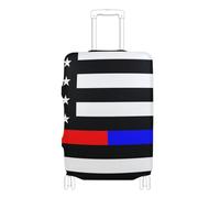 Elastic carry on luggage cover protector Anti Scratch suitcase elastic cover luggage protectors Fit 18-32 Inch Luggage, USA Flag American Honoring Firefighter, XL 29-32 in