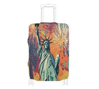 Elastic carry on luggage cover protector Dustproof covers for suitcases luggage protector Fit 18-32 Inch Luggage, The Statue of Liberty, XL 29-32 in