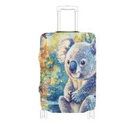 Elastic carry on luggage protector cover Dustproof carry on suitcase cover travel accessories Fit 18-32 Inch Luggage, art Koala a river, M 22-24 in