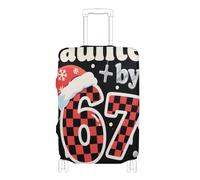 Elastic carry on luggage protector cover Scratchproof cover for suitcase travel essentials Fit 18-32 Inch Luggage, haunted by six seven, S 18-20 in