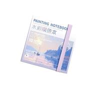 Elastic Closure Watercolor Journal with Paint and Palette 50 Sheets 300g Watercolour Paper Travel Watercolor Paint Set Notebook for Artists