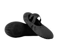Elastic Cloth Latin Dance Training Adult Women Girl Suede Shoe Soft Sole Ballet Children Shoes(Black,31)