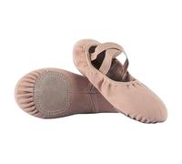 Elastic Cloth Latin Dance Training Adult Women Girl Suede Shoe Soft Sole Ballet Children Shoes(Brown,43)