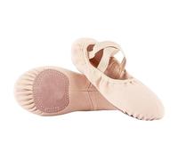 Elastic Cloth Latin Dance Training Adult Women Girl Suede Shoe Soft Sole Ballet Children Shoes(Flesh,43)