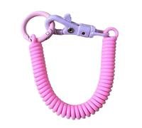 Elastic Coil Keychain - Retractable Spring Coiled Stretchy Spirals Keyring