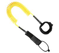 Elastic Coiled Stand Up Paddle Board Leash 10 Foot with 7mm TPU 360 Rotating Swivel Cushioned Ankle Cuff