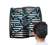 Elastic Comb Clip - Magic Double Comb Flexible Hair Holder Stylish Bun Accessories Stretch Design | Creative Women Ponytail Hair Clip Updo Fashion Styling