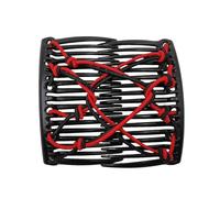 Elastic Comb Clip - Magic Vintage Bun Maker, Double Styling Comb | Stretchy Accessory for Low Ponytail, Effortless Updo, Elegant for Every Day