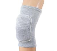 Elastic Compression Knee Pads Pair with Thick Sponge Padding Providing Comfort and Support for Sports and Outdoor Activities (L grey)