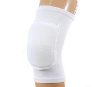 Elastic Compression Knee Pads Pair with Thick Sponge Padding Providing Comfort and Support for Sports and Outdoor Activities (S White)